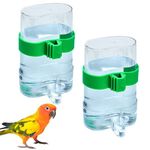 2 PCS Bird Cage Water Dispenser Automatic Water Dispenser Cage Feeder for Small Animals,Parrot,Canaries,Cockatiels