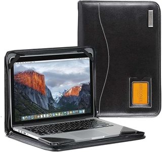 Broonel - Serie Contour - Funda Protectora De Cuero Negro De Alta Resistencia - Compatible con La HP Chromebook X360 14" Convertible 2-in-1 Touchscreen Ordenador Portátil