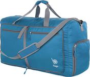 bago Duffel Bags for Traveling - 80L Medium Duffel Bag with Shoe Compartment - Explore The World in Style & Convenience - Durable, Lightweight & Foldable Travel Duffle Bag (Blue)