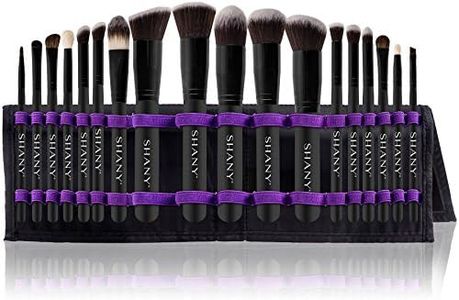 SHANY Makeup Brushes Artisan Easel Elite Cosmetics Make up Brush Set, Complete Kabuki Makeup Brush Set with Standing Convertible Makeup Brush Holder Storage - 18 pcs