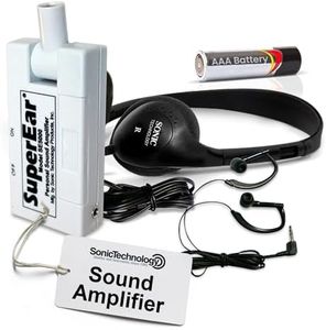 SuperEar Personal Sound Amplification Product Model SE5000 Increases Ambient Sound Gain 50dB