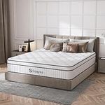 Queen Mattress,SUAYEA 10 Inch Queen Size Mattress in a Box, Medium Firm Hybrid Matterss with Pocket Spring and Soft Foam, Ultimate Motion Isolation, Strong Edge Support.