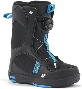 K2 Mini Turbo Youth Snowboard Boots, Black, 3