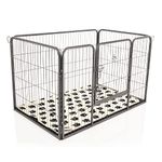 Heavy Duty Puppy Playpen Inc Vet Bed by Cozy Pet 75.5cm High, Size Large - Rabbit Run Dog Cage or Crate Whelping Box with Heavy Duty ABS Floor HDDP03 + VB48C (We do not ship to Channel Islands)