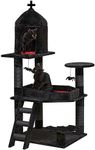 YARUOMY Gothic Cat Tree with Coffin