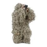 AUSCAMOTEK Ghillie Suit for Men Gilly Suit for Hunting Halloween Costume Airsoft Paintball Hood Rifle Wrap Included- M/L Dry Grass