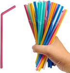 Multi-Coloured Straws, Plant-Based, BPA-Free, 20cm (8 inches) Approx - x50 Biodegradable Compostable Drinking Party Straws