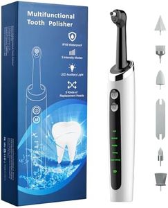 Electric Tooth Polisher, Multifunctional Replacement Head Teeth Cleaning Kit for Fighting Tooth Smoke and Tea Stains, USB Charging, Waterproof