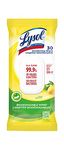 Lysol Disinfecting Wipes Flatpack, Citrus, Biodegradable Wipes, Kills 99.9% of Viruses & Bacteria, 30 count