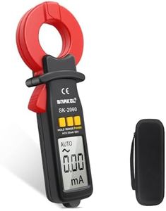 SNAKOL Digital AC Leakage Clamp Meter 0.01mA Resolution ACA MAX 60A 1999 Counts Auto Range Data Hold Ammeter Clampmeter Amperimetro Amperemetre Professional Micro Current Tester