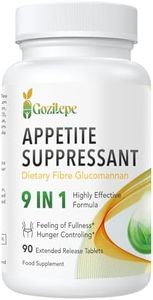 Natural Appetite Suppressant and Fat Burner for Women - High Dose Glucomannan from Konjac Root - with Green Tea Extract, Cayenne Pepper Extract, Vitamins B6 & B12 - Vegan (90 Count (Pack of 1))