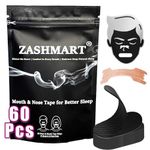 ZASHMART Mouth Tape for Sleeping, Nasal Strips to Stop Snoring, 2in1 Snoring Aids for Men & Women with Stronge Gentle Adhesion, Nose Tape (30 Mouth Tape for Sleeping + 30 Nose Strips for Breathing).