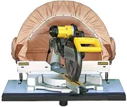 Tredre Lighted Dust Solution for Miter Saws, Wood Work Shop Vacuum System, Accessory Holes, Come with Storage Bag Khaki - 50" L x 30" W x 40" H