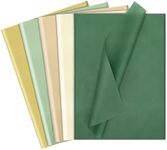 120 Sheets Gift Tissue Paper Bulk, Green Tissue Paper for Gift Bags Sage Green Gold Beige Wrapping Paper for Baby Shower Wedding Birthday Mother's Day Art Crafts, 14 x 20 Inch