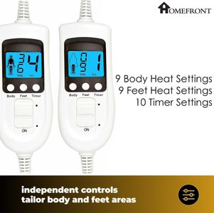 Homefront King Size Electric Blanket – Soft Heated Bed Cover