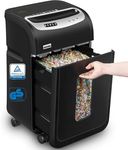 VidaTeco Mirco-Cut Paper Shredder Heavy Duty, 18-Sheet Shreds Paper/Card/Staple/Clip Paper Shredder for Home Office Use, Security Level P-4 Jam Proof System 30L Pullout Basket and Wheels