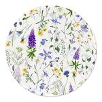 Znzd Watercolour Wildflowers Spring Flowers Purple Mouse Pad 7.9 x 7.9 Inch,Non-Slip Rubber Base Mousepads for Home Office College Dorm Desk Decor,Floral Painting Gifts for Women Her Mom