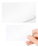 Self-Adhesive PVC Cards Plastic - Pack of 100 by Lanyards Tomorrow Blank White Standard CR80 Credit Card Size 86 x 54mm Thin 320 Micron with 175 mic Paper Backing Printable for ID Card Printers