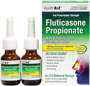 HealthA2Z® Fluticasone Propionate Nasal Sprays | Allery Relief Spray | Runny Nose | Nasal Congestion | Sneezing | Itchy Watery Eyes | 24 Hour Allergy Relief | (2 Packs)