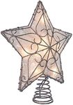 Kurt Adler UL 10-Light Metal Trimmed Capiz Inspired Star Treetop