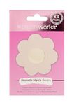 Brushworks Nude Satin Nipple Covers - 4 Pairs