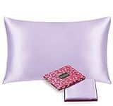 Sleep Mantra King Silk Pillowcase for Hair - 30 Night Free Trial, 22 Momme 600 Thread Count, Pure Mulberry Silk on Both Sides, Lavender Color Washable Pillow Sham with Hidden Zipper (51 x 92 cm)