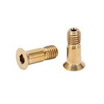 SUNGOOYUE M5 14.2mm Flat Head Hollow Rear Derailleur Guide Wheel Screws, Titanium Alloy Gold Derailleur Pulley Bolt Screws for Road Mountain Bike