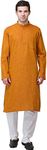 Exotic India Men's linen Palazzo (SPD02-48-golden- Golden Nugget_48)
