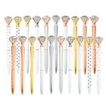 Auch 20 PCS Diamond Pens Crystal Pen Diamond Ballpoint Pen Bling Metal Cute Pens for Womens Bridal Gem Wedding Décor Bridal Shower Office Gifts (20 PCS Diamond Pens)