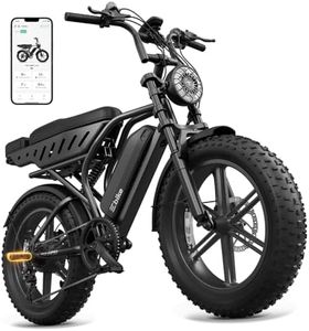 TST Electric Bike for Adults, 1500W Peak Motor 60 Miles Fat Tire E Bike with 48V 15Ah Removable Battery 20" Electric Dirt Bike with Dual Suspension, Rear Seat Cushion Set, Orange