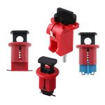 4 Pieces Miniature Circuit Breaker Lockout MCB Lockouts Safety Device, locks out virtually all miniature ISO/DIN circuit breakers universally