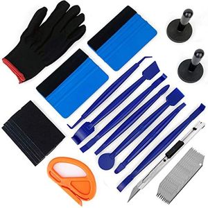 Car Install Tools for Vinyl Wrap, Vehicle Tint Window Film Kit includes Vinyl Wrap Magnets, Edge Trimming Tools, Felt Squeegee, Wrapping Cutter, 9mm Knife