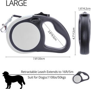 CFMOUR Retractable Dog Lead, 5m – Grey
