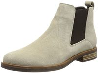 Clarks Women's Memi Top Chelsea Boot, Sand Suede, 4 UK