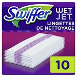 Swiffer WetJet Spray Broom, 10 Refills Wipes for All Floor Types, Retains Dust and Dirt