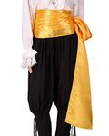 ThePirateDressing Pirate Medieval Renaissance Halloween Costume Large Sash, Gold (Satin Fabric), 144 inch x 10 inch