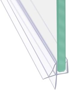 Frameless Shower Door Bottom Seal Shower Sweep with Drip Rail for 3/8" Glass,36" Long, Vinyl, Clear