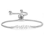 Philip Jones Silver Plated Sister Bracelet Created with Zircondia® Crystals