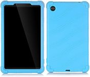 Oneyijun Case for Lenovo Tab M7/M7 2nd/M7 3rd Gen 7 inch TB-7306 TB-7305F/X/i 2019 2021 Tablet Soft Silicone Shockproof Rubber Shell Protective Cover (Light Blue)