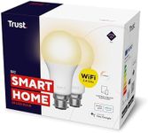 Trust WiFi B22 Smart Bulb, Dimmable LED Bulb, Works with Alexa and Google Home, No Hub Required, 2.4GHz WiFi Bulb, Warm to Cool White Smart Light Bulb, White Ambience [Amazon Exclusive] - 2 Pack