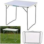 Camping Table Foldable Picnic Table 2.6ft (80cm) Portable Folding Camping Picnic Table Party Kitchen Outdoor Garden BBQ Aluminum for Outdoor Kitchen Garden Parties