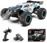 Kidcia 1:14 RC Cars Fast 60 KPH, 4WD All Terrain RC Truck with 60 Mins Runtime, High Speed Remote Control Car with 2S 2000 mAh Rechargeable Batteries, Off Road RC Cars for Adults and Teen Boy Gifts