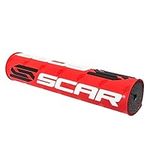 SCAR Round handlebar bar pad for crossbar Motocross ATV Motorcycle Dirtbike Enduro Supermoto - Red