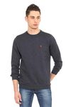 Allen Solly Men's Cotton Regular Crew Neck Sweatshirt (ASSTORGPW14019_Anthra Melange_L)