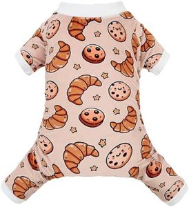 CuteBone Fleece Dog Pajamas Clothes Puppy Jammies Pet Apparel Cat Onesie for Chihuahua Yorkie Frenchies P335L
