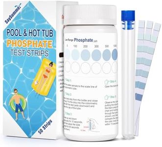 Phosphate Test Kit for Pool Hot-Tub: 50 Counts Water Phosphate Test Strips for Swimming Pool - Pool Phosphate Test Kit