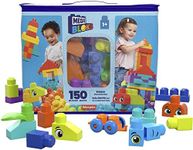 Mega BLOKS Bigger Building Bag Building Set with 150 Big and Colorful Building Blocks, and 1 Storage Bag