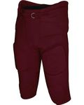Exxact Sports ‘Gladiator’ Adult Integrated Football Pants | 4-Way Stretch Football Game Pants for Men, Maroon, Medium