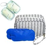 Breastmilk Cooler Bag with Ice Pack - Insulated Breast Milk Cooler Travel Bag - Small Breastmilk Storage Bag Cooler with Detachable Wrist Strap