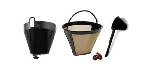Cuisinart Filter Basket and Gold Tone Permanent filter Bundle W/Scoop (Compatible with CHW-12 & CHW-14)